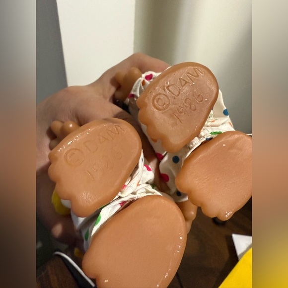 Vintage Dam 1986 Set of 2 Orange Hair Troll Doll Clown Figure Black Hair Troll - Picture 6 of 7